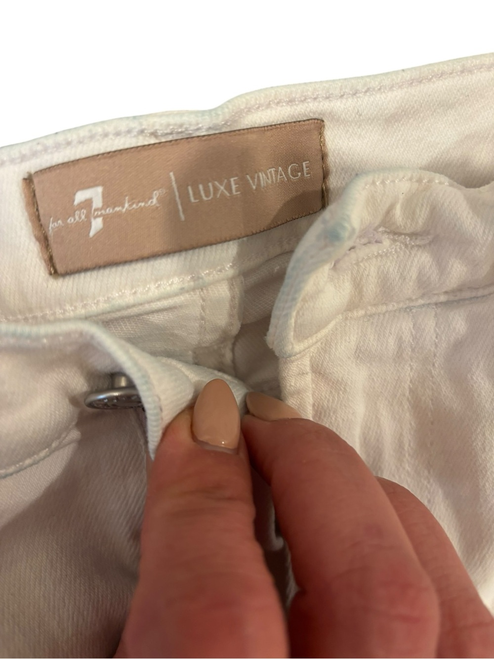 7 for All Mankind Women’s Wide Leg White Jeans Size 28 - Picture 2 of 6